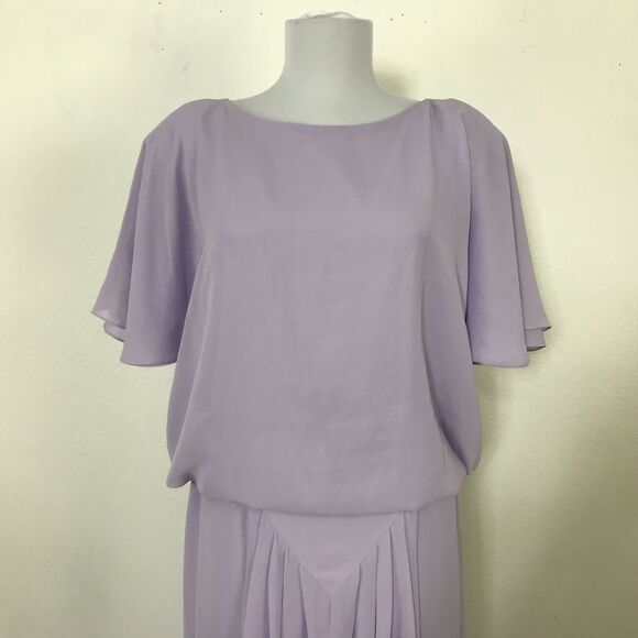 Vintage Pat Richards Michael Maiello Dress Size 12 Polyester Chiffon Party - Picture 6 of 9